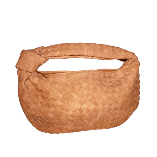 MIA SUEDE BEIGE DENIM HOBO BAG