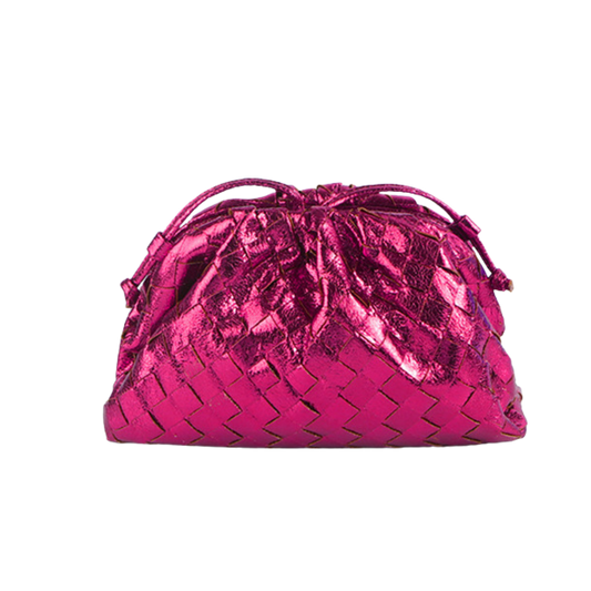 SOPHIA METALLIC PINK POUCH BAG