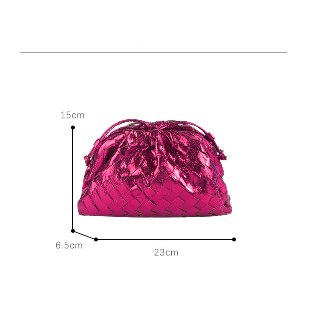 SOPHIA METALLIC PINK POUCH BAG