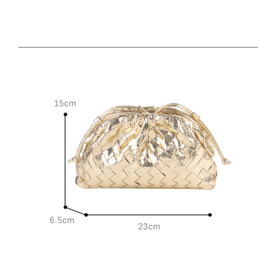 SOPHIA METALLIC GOLD POUCH BAG